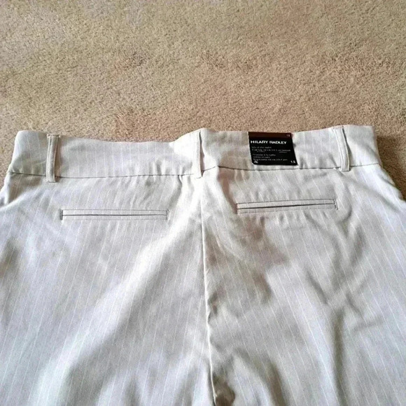 ❤️NWT Hilary Radley Striped Pants Beige White Pull On Ankle Pants  Various Sizes - Picture 10 of 11